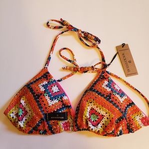 NWT padded multicolored bikini top size M 💥💥💥💥